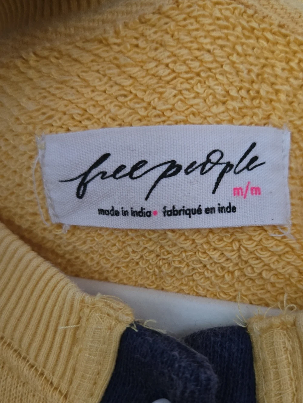 Free People Boulder City Junior Band Sweatshirt Cardigan Flower Buttons Medium